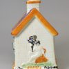 Prattware pottery house money bank, circa 1820