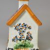 Prattware pottery house money bank, circa 1820