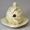 Creamware pottery melon shaped tureen, circa 1780