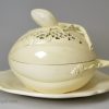 Creamware pottery melon shaped tureen, circa 1780