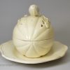 Creamware pottery melon shaped tureen, circa 1780