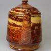 Harriet Clapton's agate slipware teapot, circa 1860, probably Halifax