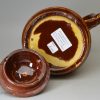 Harriet Clapton's agate slipware teapot, circa 1860, probably Halifax