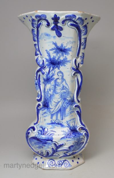 Large Dutch Delft vase, circa 1850