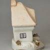 Staffordshire porcelain cottage pastille burner, circa 1840