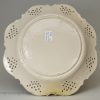 Staffordshire white moulded saltglaze stoneware dish, circa 1760