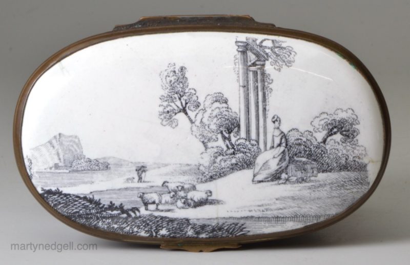 South Staffordshire enamel snuff box, circa 1770