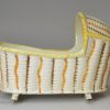 Prattware pottery toy cradle, circa 1820