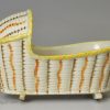 Prattware pottery toy cradle, circa 1820