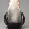 Staffordshire porcelain dog head stirrup cup, circa 1850