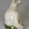 Pearlware pottery sheep decorated under the glaze, circa 1800