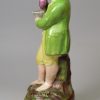 Staffordshire pearlware pottery figure of Autumn, circa 1820