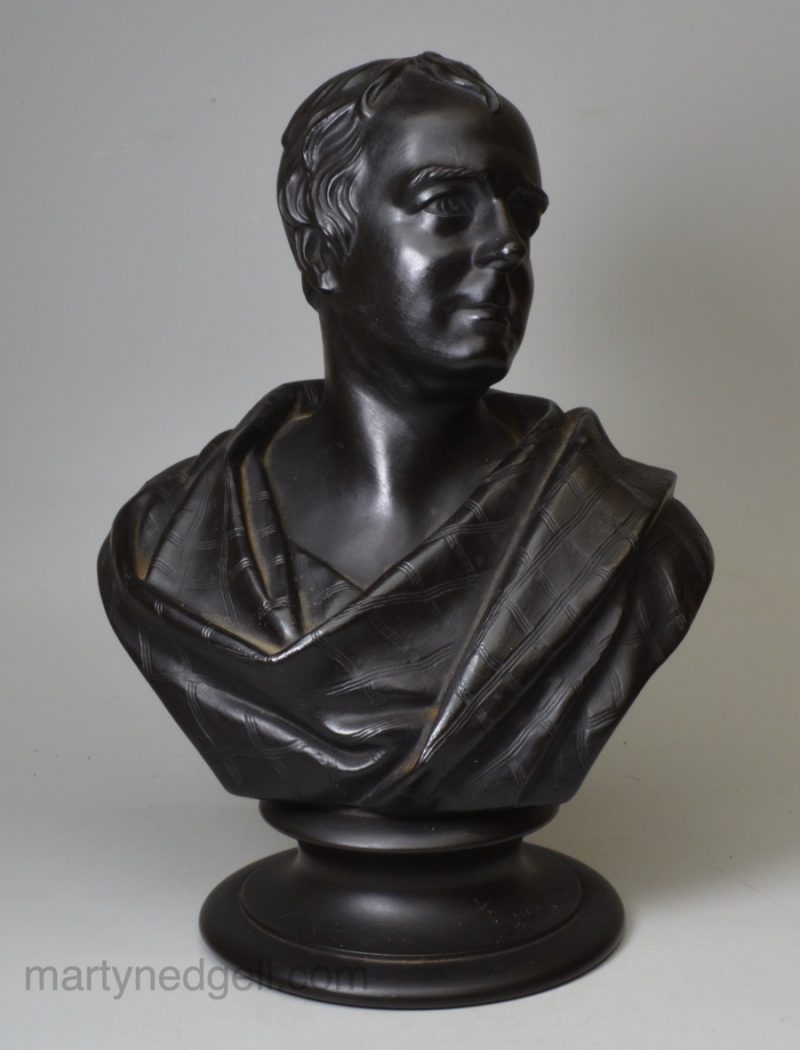 Black basalt bust of Sir Walter Scott, circa 1820, Wedgwood