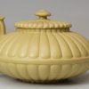 Small buff stoneware teapot, circa 1830