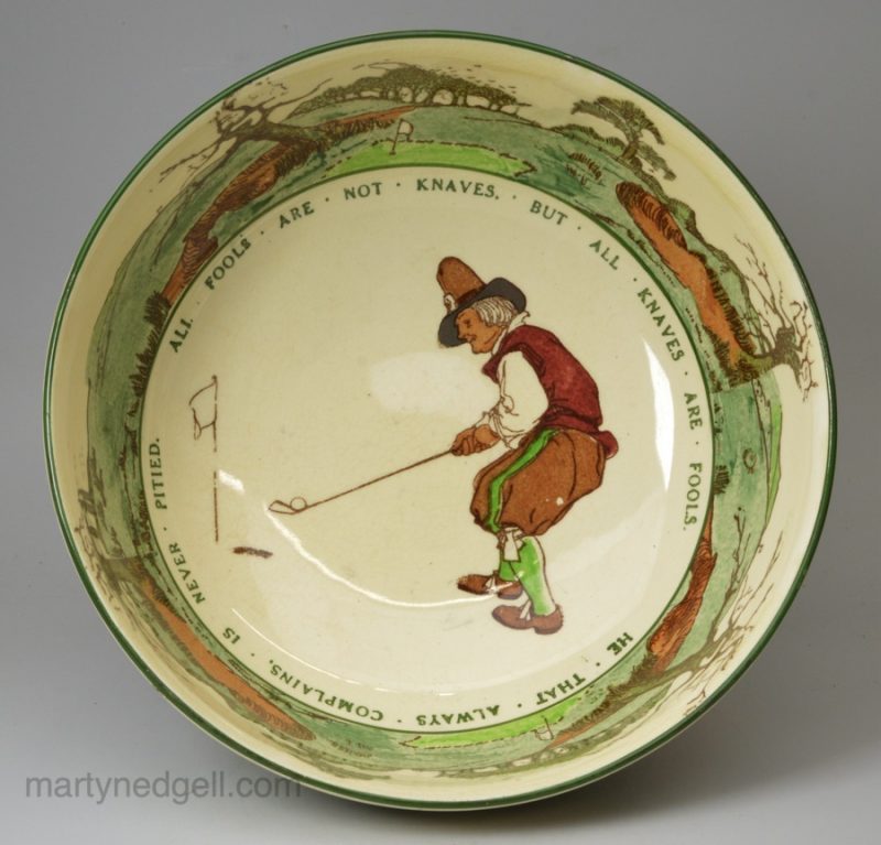 Royal Doulton golfing series bowl, circa 1930