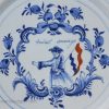 Dutch Delft patriotic charger 'Vivat Orange', circa 1760