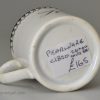 Small pearlware pottery child's mug 'Harriott', circa 1820