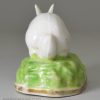 Staffordshire porcelain rabbit, circa 1830, Alcock Pottery