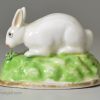 Staffordshire porcelain rabbit, circa 1830, Alcock Pottery