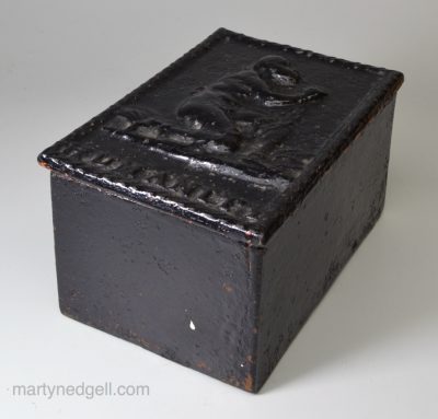 Cast Iron anti-slavery tobacco box 'HUMANITY', circa 1820