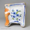 French tin glaze ink stand in the shape of a chest of drawers, circa 1750, possibly Nevers Pottery