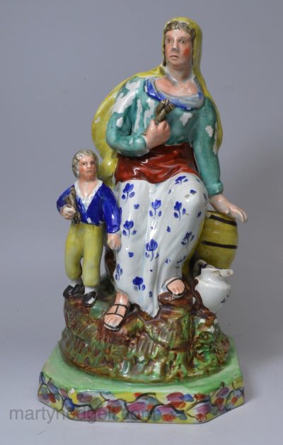 Staffordshire pearlware figure of the Widow, circa 1820