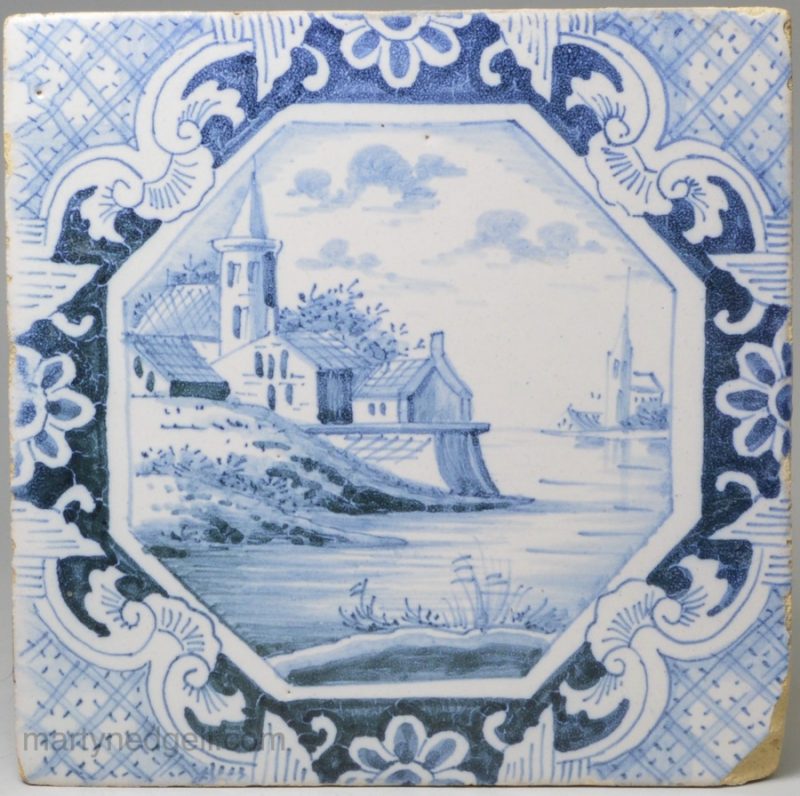 Dutch Delft tile, circa 1760