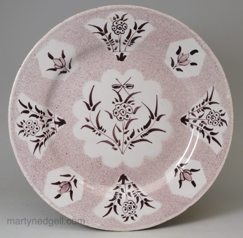 Bristol or Wincanton delft plate, circa 1740