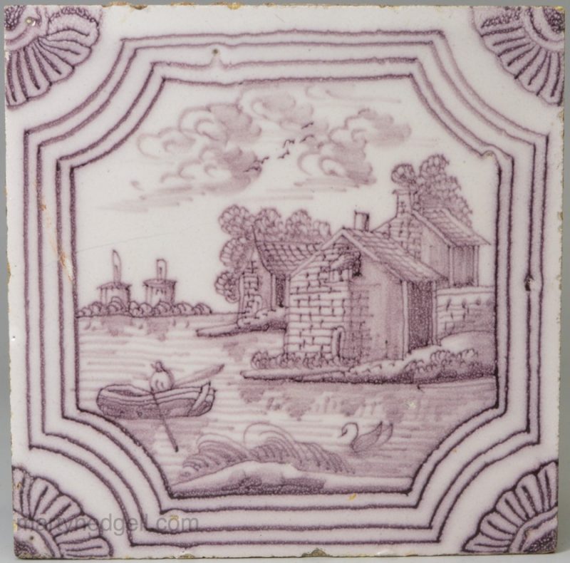 Liverpool delft tile, circa 1750