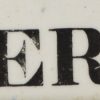 Glazed white terracotta 'SHERRY' bin label, circa 1840