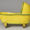 Canary pottery toy cradle, circa 1820