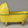 Canary pottery toy cradle, circa 1820