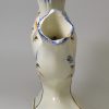 Prattware pottery quintal vase with shell edging, circa 1820