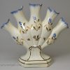 Prattware pottery quintal vase with shell edging, circa 1820