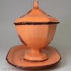 Don Pottery chalcedony sauce tureen, ladle and stand, circa 1820