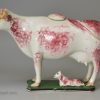 Pearlware pottery cow creamer, circa 1820