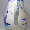 Large pearlware pottery jug decorated with blue pavilion scene under the glaze, circa 1790