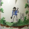 Large creamware pottery jug painted with enamels over the glaze, circa 1820, possibly Don Pottery