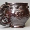 Wrotham brown glazed two handled posset pot dated 1676 potted by John Ifield