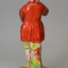 Staffordshire pearlware pottery figure of Autumn, circa 1820