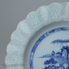 Bristol delft plate decorated with a bianco sopra bianco border, circa 1740