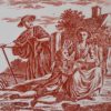 Liverpool Delft tile decorated with a red Sadler print, circa 1750