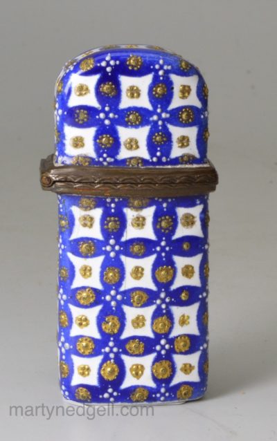 Bilston enamel scent bottle holder, circa 1770