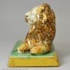 Prattware pottery figure of a lion, circa 1820