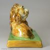 Prattware pottery figure of a lion, circa 1820