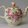 Staffordshire saltglaze stoneware teapot with a matched lid, circa 1760