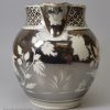 Pearlware pottery jug decorated with silver resist lustre, circa 1820