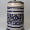 Large Westerwald saltglazed stoneware tankard, circa 1700