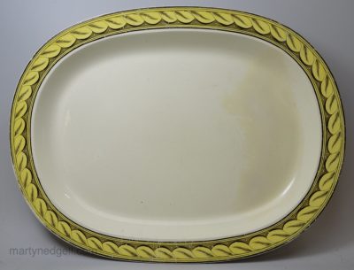 Creamware pottery platter, circa 1800