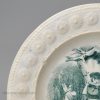 Pearlware pottery child's plate 'SCHOOL BOY', circa 1840